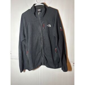 The North Face Summit Series Men's Black Fleece Jacket Full Zip XL zipper blem